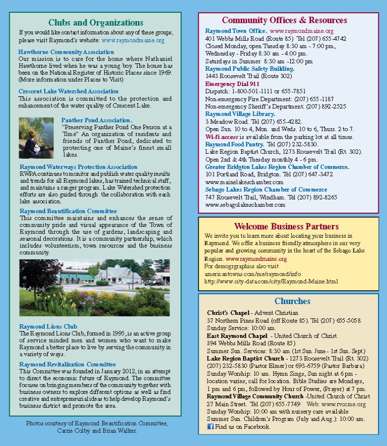 Page 3 Town of Raymond, Maine